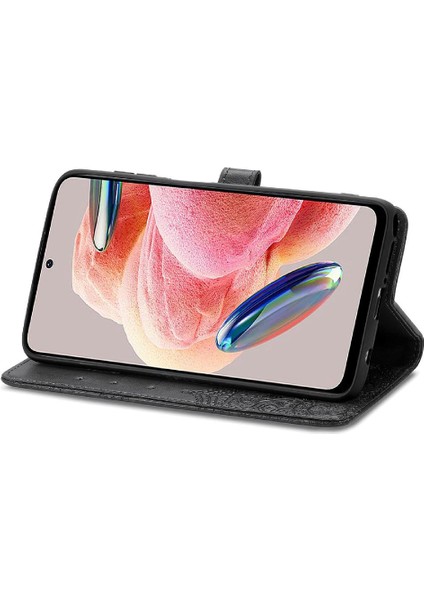 Redmi Not 12 Için Kılıf 4g Darbeye Basit Iş Deri Kılıf Desen (Yurt Dışından)