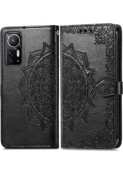 Xiaomi 12 Için Kılıf Zarif Desen Deri Kılıf Darbeye Basit (Yurt Dışından)