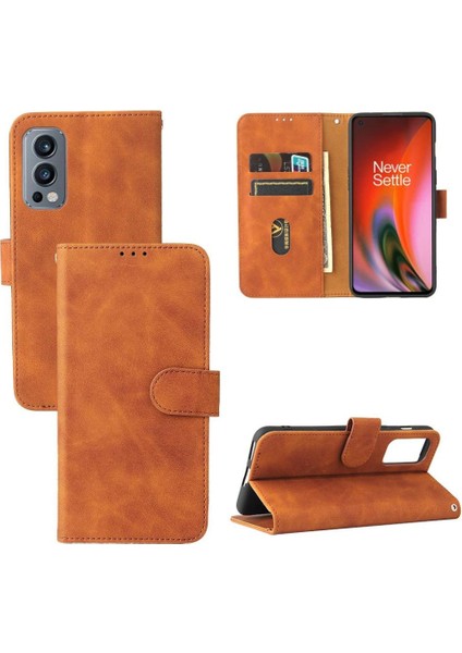 Oneplus Nord 2 Kart Ekleme Deri Için Kılıf Folio Flip Case Tam (Yurt Dışından)
