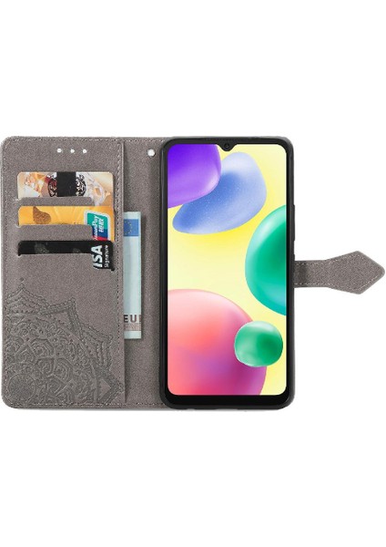 Redmi 10A Flip Kapak Için Kılıf Basit Iş Zarif Desen Darbeye (Yurt Dışından)
