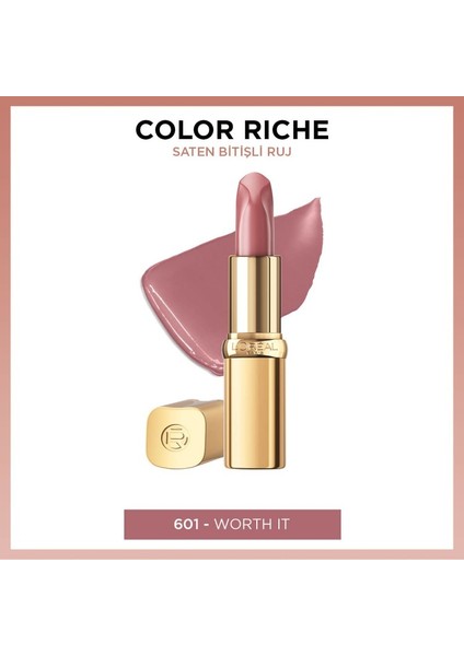 L'Oréal Paris Color Riche Nude - Saten Bitişli Ruj No: 601 Worth It