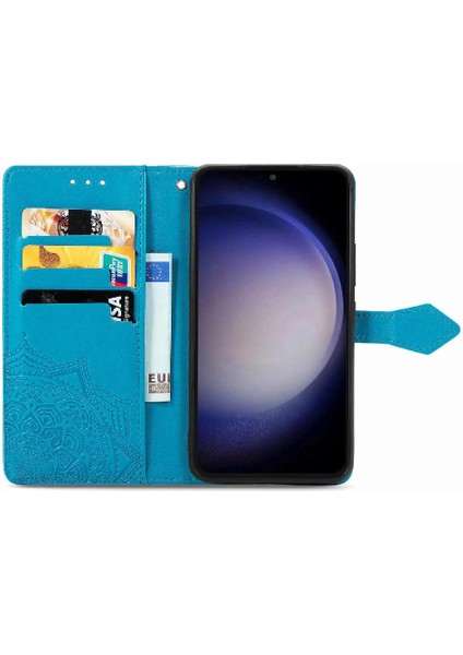 Samsung S23FE Darbeye Basit Iş Zarif Desen Flip Case (Yurt Dışından)