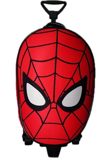 Örümcek Spiderman Çekçekli Kreş Anaokul Günlük Çocuk Sırt Çanta Valiz