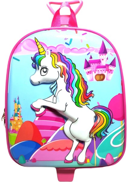 Kız Unicorn Anaokulu Çekçekli Sırt Çantası fiyatları