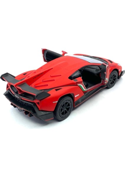 Lamborghini (Mat Renkli) Çek Bırak 5inch. Lisanslı Model Araç, Oyuncak Araba