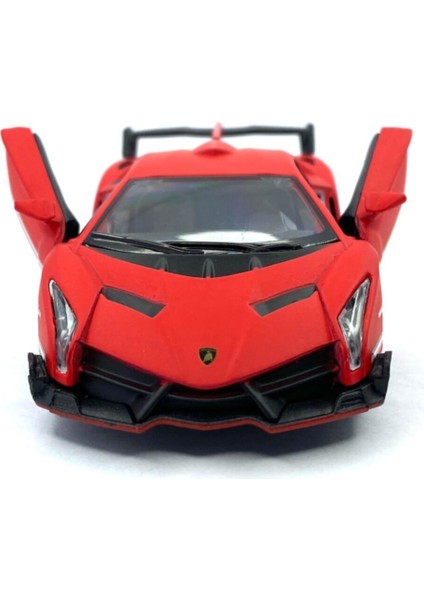 Lamborghini (Mat Renkli) Çek Bırak 5inch. Lisanslı Model Araç, Oyuncak Araba