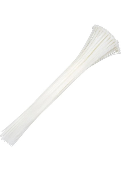 505351 Plastik Kablo Bağı Cırt Kelepçe 2.5X150 mm Beyaz (100 Adet)