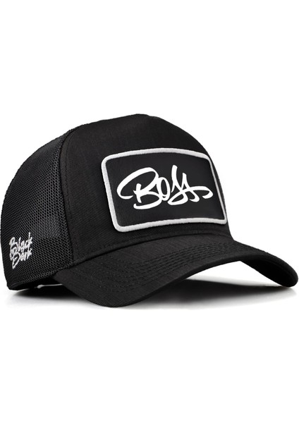 V2 Trucker Boss - 2 Kod Logolu Siyah Cordura Kumaş Şapka (Cap)