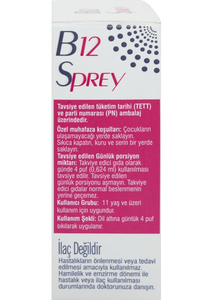 D3 + K2 Sprey - 25 ml & Vitamin B12 Sprey - 25 ml (Çilek Aromalı)