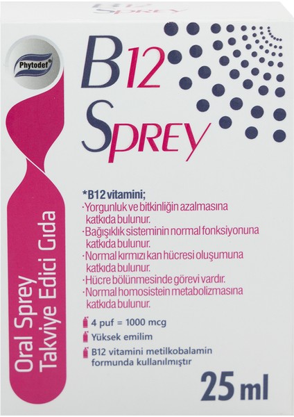 D3 + K2 Sprey - 25 ml & Vitamin B12 Sprey - 25 ml (Çilek Aromalı)