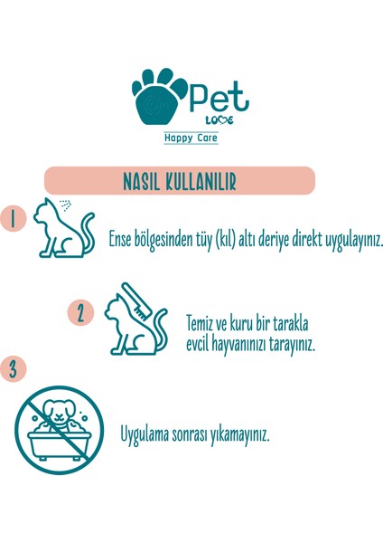 Pet Love Kediler Için Tüy Bakım Yağı 5x1 ml 100% Doğal Argan Yağlı