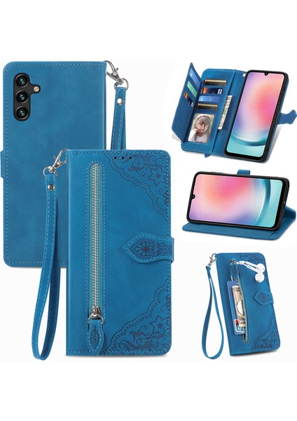 Samsung Galaxy A24 4g Fermuarlı Kese Manyetik Kart Tutacağı Bilek Kayışlı Cüzdan Kesesi Samsung Galaxy A24 4g (Yurt Dışından) fiyatları