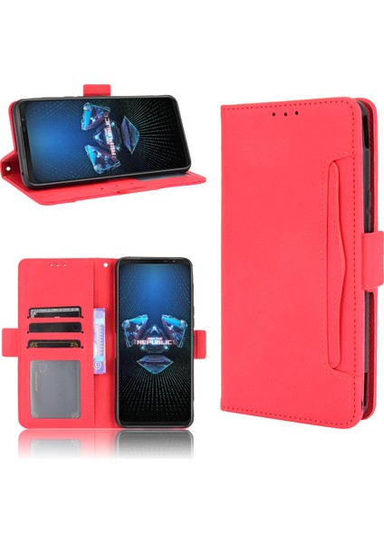 Asus Rog Phone 5 ile Uyumlu Kickstand Koruyucu, Kredi Kartı Tutacağı Pu Deri Darbeye Dayanıklı Telefon Kılıfı (Yurt Dışından) fırsatları