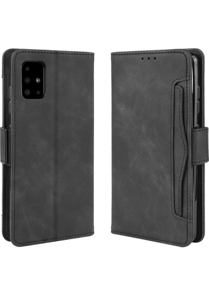Samsung Galaxy S20 Ultra ile Uyumlu Kickstand Koruyucu, Kredi Kartı Tutacağı Pu Deri Darbeye Dayanıklı Telefon Kılıfı (Yurt Dışından)