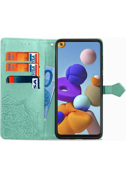 Samsung A21S Zarif Desen Kapak Çevirin Kılıf Basit (Yurt Dışından) fırsatları