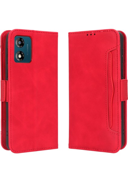 Motorola Moto E13 4g ile Uyumlu Kickstand Koruyucu, Kredi Kartı Tutacağı Pu Deri Darbeye Dayanıklı Telefon Kılıfı (Yurt Dışından)