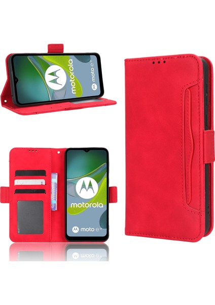 Motorola Moto E13 4g ile Uyumlu Kickstand Koruyucu, Kredi Kartı Tutacağı Pu Deri Darbeye Dayanıklı Telefon Kılıfı (Yurt Dışından) fırsatları