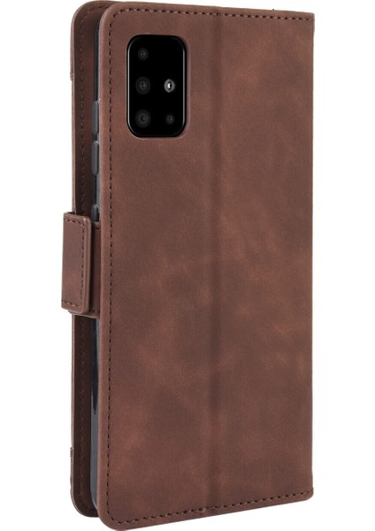 Samsung Galaxy A71 5g ile Uyumlu Kickstand Koruyucu, Kredi Kartı Tutacağı Pu Deri Darbeye Dayanıklı Telefon Kılıfı (Yurt Dışından)