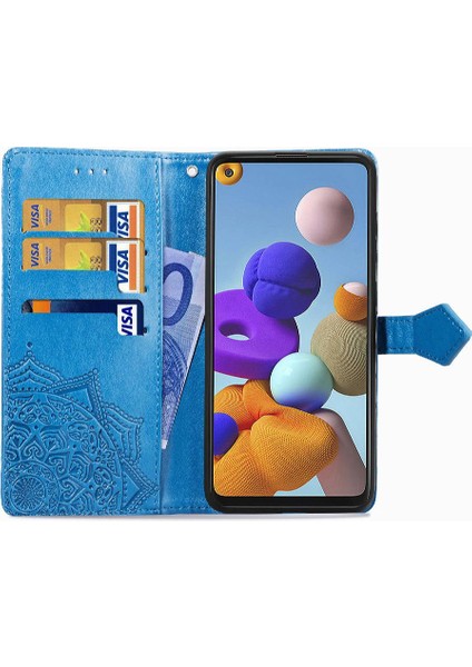 Samsung A21S Zarif Desen Kapak Çevirin Kılıf Basit (Yurt Dışından) modelleri