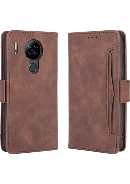 Blackview A80 ile Uyumlu Kickstand Koruyucu, Kredi Kartı Tutacağı Pu Deri Darbeye Dayanıklı Telefon Kılıfı (Yurt Dışından)