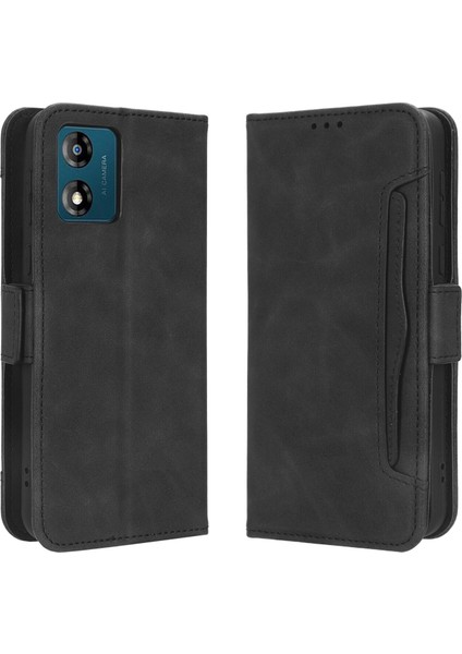 Motorola Moto E13 4g ile Uyumlu Kickstand Koruyucu, Kredi Kartı Tutacağı Pu Deri Darbeye Dayanıklı Telefon Kılıfı (Yurt Dışından)