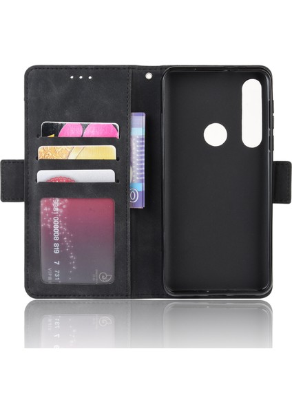 Motorola Moto One Vision Plus ile Uyumlu Kickstand Koruyucu, Kredi Kartı Tutacağı Pu Deri Darbeye Dayanıklı Telefon Kılıfı (Yurt Dışından) fırsatları