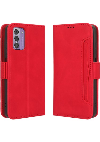 Nokia G42 5g ile Uyumlu Kickstand Koruyucu, Kredi Kartı Tutacağı Pu Deri Darbeye Dayanıklı Telefon Kılıfı (Yurt Dışından)