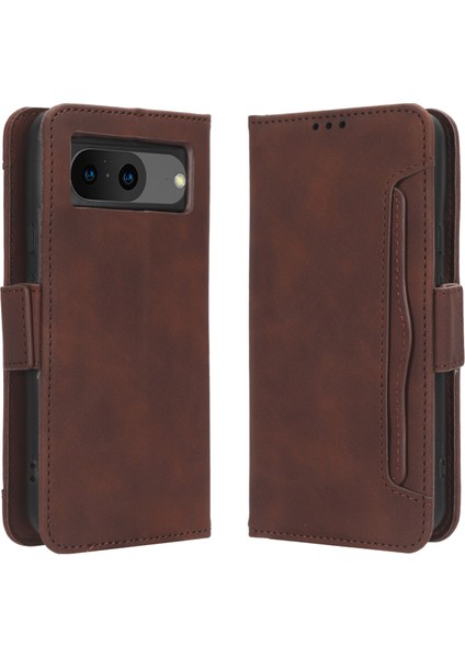 Google Pixel 8 ile Uyumlu Kickstand Koruyucu, Kredi Kartı Tutacağı Pu Deri Darbeye Dayanıklı Telefon Kılıfı (Yurt Dışından)