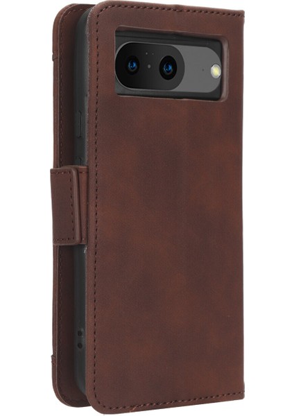 Google Pixel 8 ile Uyumlu Kickstand Koruyucu, Kredi Kartı Tutacağı Pu Deri Darbeye Dayanıklı Telefon Kılıfı (Yurt Dışından)