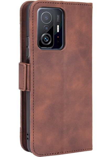 Xiaomi Mi 11T/11T Pro ile Uyumlu Kickstand Koruyucu, Kredi Kartı Tutacağı Pu Deri Darbeye Dayanıklı Telefon Kılıfı (Yurt Dışından) indirimleri