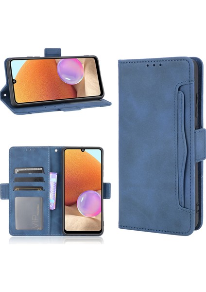 Samsung Galaxy A32 4g ile Uyumlu Kickstand Koruyucu, Kredi Kartı Tutacağı Pu Deri Darbeye Dayanıklı Telefon Kılıfı (Yurt Dışından) fırsatları