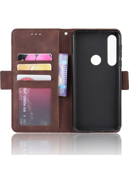 Motorola Moto One Vision Plus ile Uyumlu Kickstand Koruyucu, Kredi Kartı Tutacağı Pu Deri Darbeye Dayanıklı Telefon Kılıfı (Yurt Dışından) fırsatları