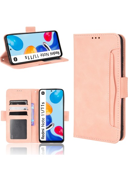 Xiaomi Redmi Note 11 4G/11S ile Uyumlu Kickstand Koruyucu, Kredi Kartı Tutacağı Pu Deri Darbeye Dayanıklı Telefon Kılıfı (Yurt Dışından) fırsatları