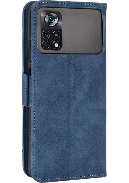 Xiaomi Mi Poco M4 Pro 4g ile Uyumlu Kickstand Koruyucu, Kredi Kartı Tutacağı Pu Deri Darbeye Dayanıklı Telefon Kılıfı (Yurt Dışından) indirimleri