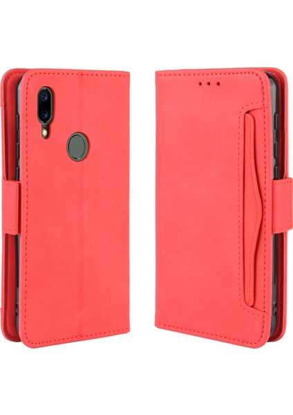 Umidigi A3S ile Uyumlu Kickstand Koruyucu, Kredi Kartı Tutacağı Pu Deri Darbeye Dayanıklı Telefon Kılıfı (Yurt Dışından)