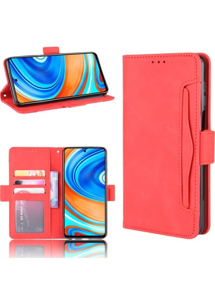 Xiaomi Redmi 9 Pro/9s ile Uyumlu Kickstand Koruyucu, Kredi Kartı Tutacağı Pu Deri Darbeye Dayanıklı Telefon Kılıfı (Yurt Dışından) fırsatları