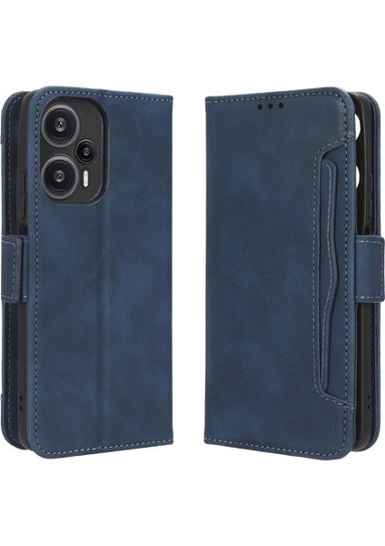 Xiaomi Redmi NOTE12 Turbo 5g ile Uyumlu Kickstand Koruyucu, Kredi Kartı Tutacağı Pu Deri Darbeye Dayanıklı Telefon Kılıfı (Yurt Dışından)