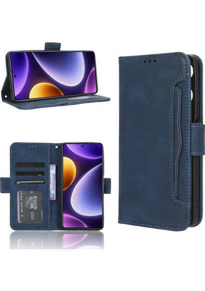 Xiaomi Redmi NOTE12 Turbo 5g ile Uyumlu Kickstand Koruyucu, Kredi Kartı Tutacağı Pu Deri Darbeye Dayanıklı Telefon Kılıfı (Yurt Dışından)