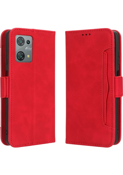 Blackview Oscal C30/C30 Pro ile Uyumlu Kickstand Koruyucu, Kredi Kartı Tutacağı Pu Deri Darbeye Dayanıklı Telefon Kılıfı (Yurt Dışından)