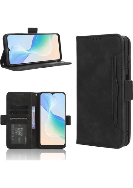 Blackview Oscal C30/C30 Pro ile Uyumlu Kickstand Koruyucu, Kredi Kartı Tutacağı Pu Deri Darbeye Dayanıklı Telefon Kılıfı (Yurt Dışından) fırsatları