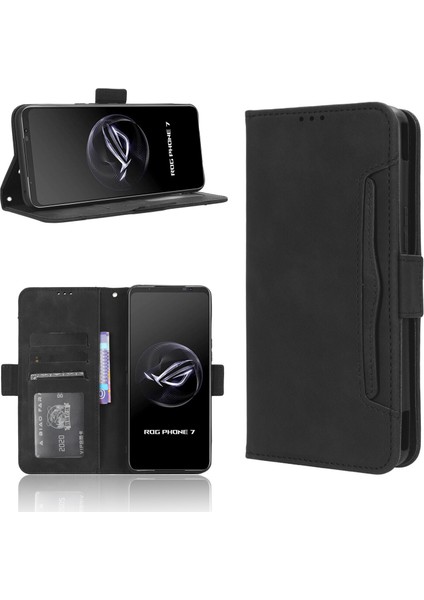 Asus Rog Phone 7 ile Uyumlu Kickstand Koruyucu, Kredi Kartı Tutacağı Pu Deri Darbeye Dayanıklı Telefon Kılıfı (Yurt Dışından) fırsatları