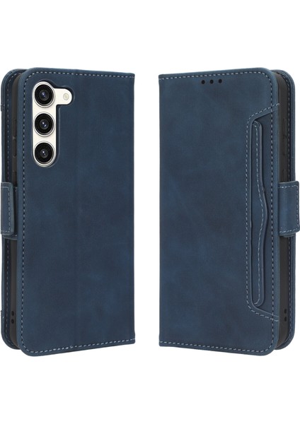 Samsung Galaxy S23 ile Uyumlu Kickstand Koruyucu, Kredi Kartı Tutacağı Pu Deri Darbeye Dayanıklı Telefon Kılıfı (Yurt Dışından)