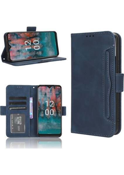 Nokia C12 ile Uyumlu Kickstand Koruyucu, Kredi Kartı Tutacağı Pu Deri Darbeye Dayanıklı Telefon Kılıfı (Yurt Dışından) fırsatları
