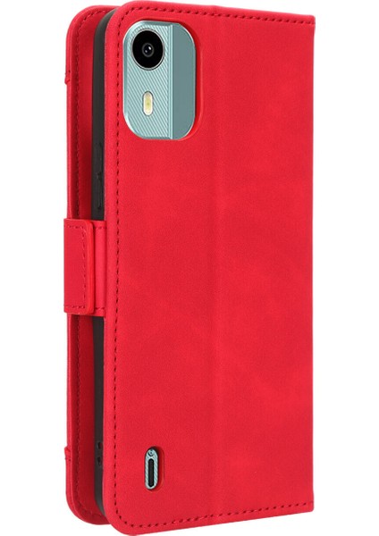 Nokia C12 ile Uyumlu Kickstand Koruyucu, Kredi Kartı Tutacağı Pu Deri Darbeye Dayanıklı Telefon Kılıfı (Yurt Dışından) indirimleri