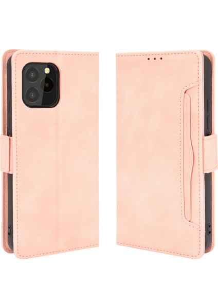 Oukitel C21 Pro ile Uyumlu Kickstand Koruyucu, Kredi Kartı Tutacağı Pu Deri Darbeye Dayanıklı Telefon Kılıfı (Yurt Dışından)