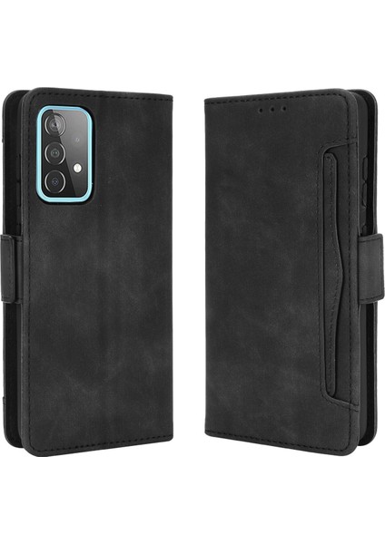 Samsung Galaxy A52 5g ile Uyumlu Kickstand Koruyucu, Kredi Kartı Tutacağı Pu Deri Darbeye Dayanıklı Telefon Kılıfı (Yurt Dışından)