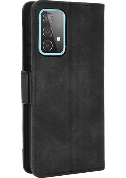 Samsung Galaxy A52 5g ile Uyumlu Kickstand Koruyucu, Kredi Kartı Tutacağı Pu Deri Darbeye Dayanıklı Telefon Kılıfı (Yurt Dışından)