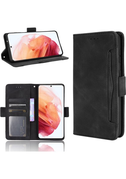 Samsung Galaxy S21 Plus ile Uyumlu Kickstand Koruyucu, Kredi Kartı Tutacağı Pu Deri Darbeye Dayanıklı Telefon Kılıfı (Yurt Dışından) fırsatları