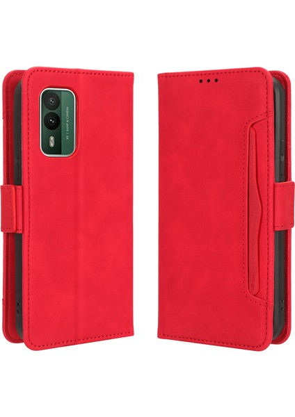 Nokia Xr 21 ile Uyumlu Kickstand Koruyucu, Kredi Kartı Tutacağı Pu Deri Darbeye Dayanıklı Telefon Kılıfı (Yurt Dışından)