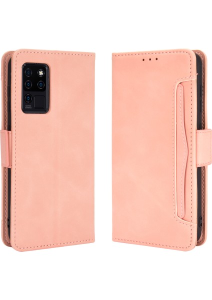 Oukitel C21 ile Uyumlu Kickstand Koruyucu, Kredi Kartı Tutacağı Pu Deri Darbeye Dayanıklı Telefon Kılıfı (Yurt Dışından)